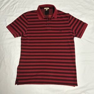 100% authentic Men’s Burberry Polo shirt size large red / maroon